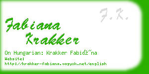 fabiana krakker business card